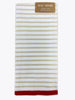 Beige and Red Striped Dish Towel