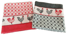 Folded Mierco Tea Towels with Hens